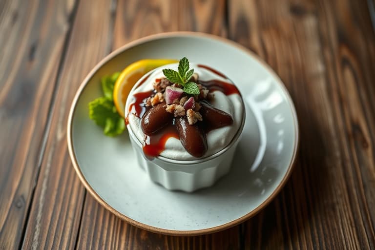 Dobbeltsjokoladekledd jordburt-yogurtcup