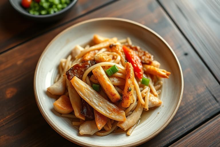 Japansk biff-tunge-stir-fry