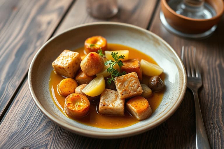 Honning- og soyasmørstekte søtpoteter