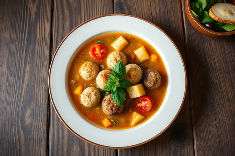 Tyrkisk matzaballsuppe