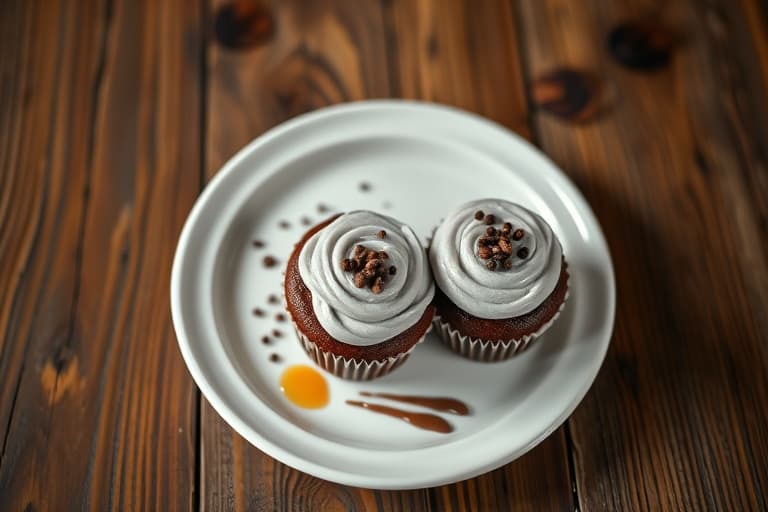 Frostede brune kakecupcakes