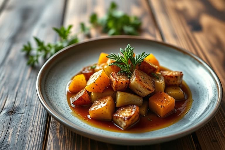 Squash-, bønne- og eplegryte