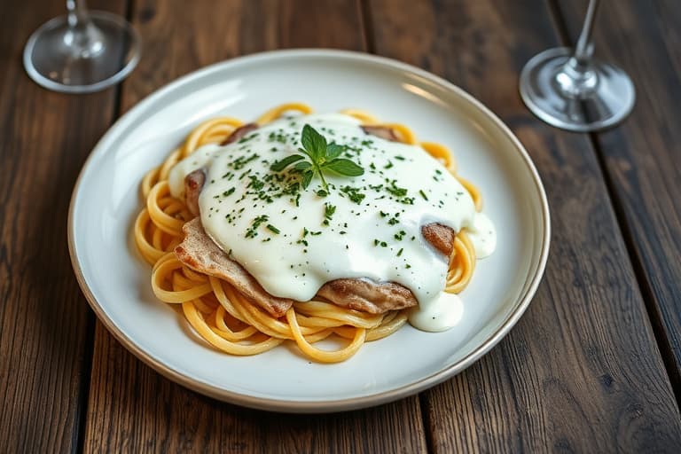 Kyllinggryte og Alfredo med meksikansk ost