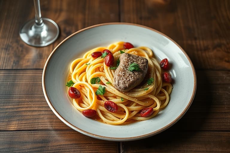 Pasta og grønnsaker i kokosolje