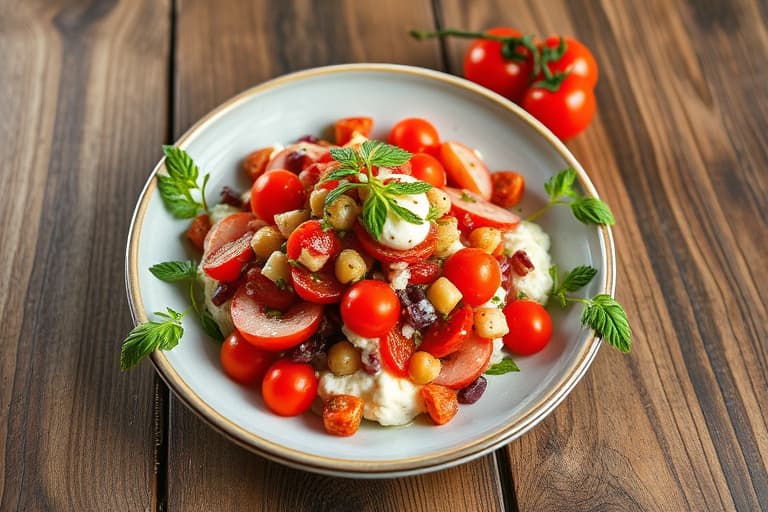 Cherrytomatsalat og maisalat