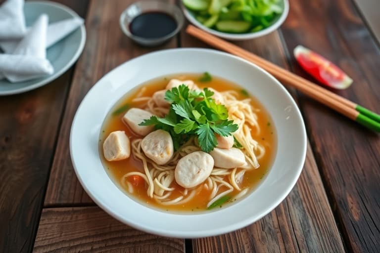 Khao Dom Pla (Risuppe med fisk)