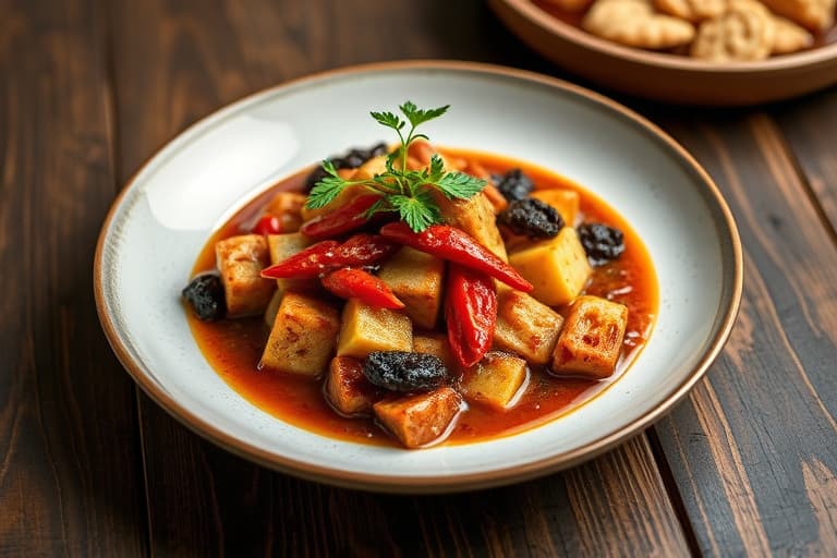 Biff- og svartbønne-chili med limekrem