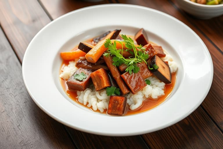 Koreansk Kalbi Jjim (braisert okseklubbe)