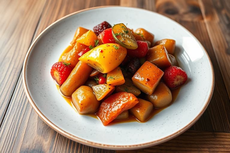 Mom og Mickis gryte med oksebog og grønnsaker