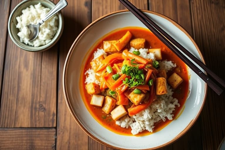 Japansk curry med kimchi