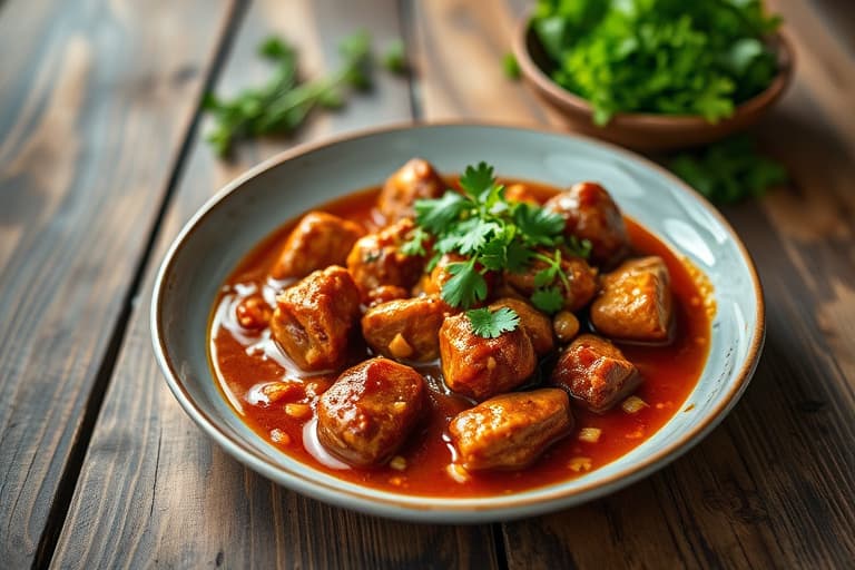 Punjabi lamkorma med løk- og koriandersalat