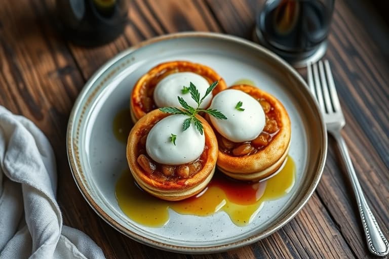 Kjøttede svineskiver i mangasaft à la Avengelus