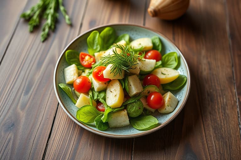 Lilla grønnkål- og spinatsalat