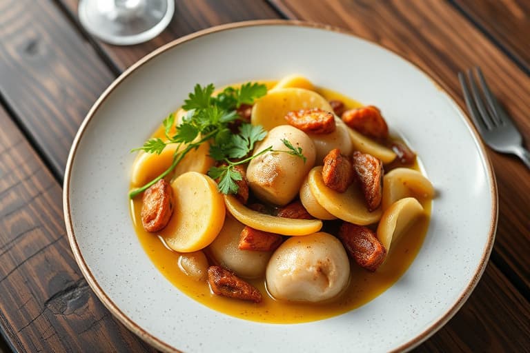 Sauterte valnøtter og tofupanne med tre korn