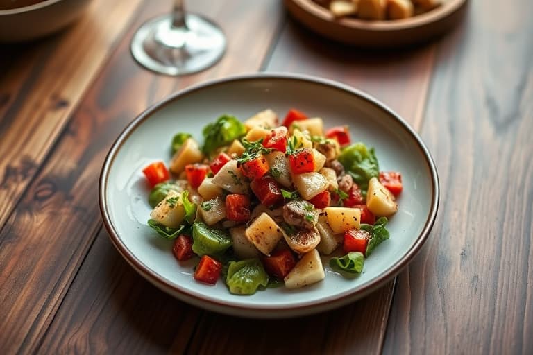 Sylteagurk- og grønnsakssalat