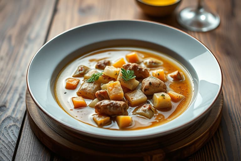 Gammeldags bønnesuppe med hveteperler