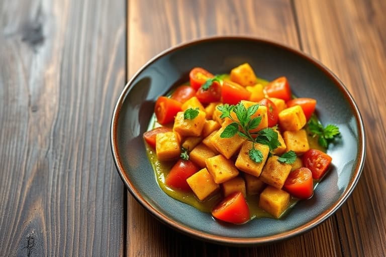 Tomat- og linsegryte med curry