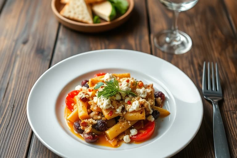 Ristet rødbete- og feta-gratin med fersk mynte