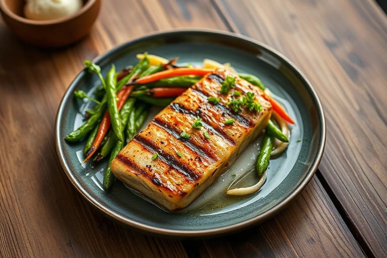 Grillede, saltede grønnsaker