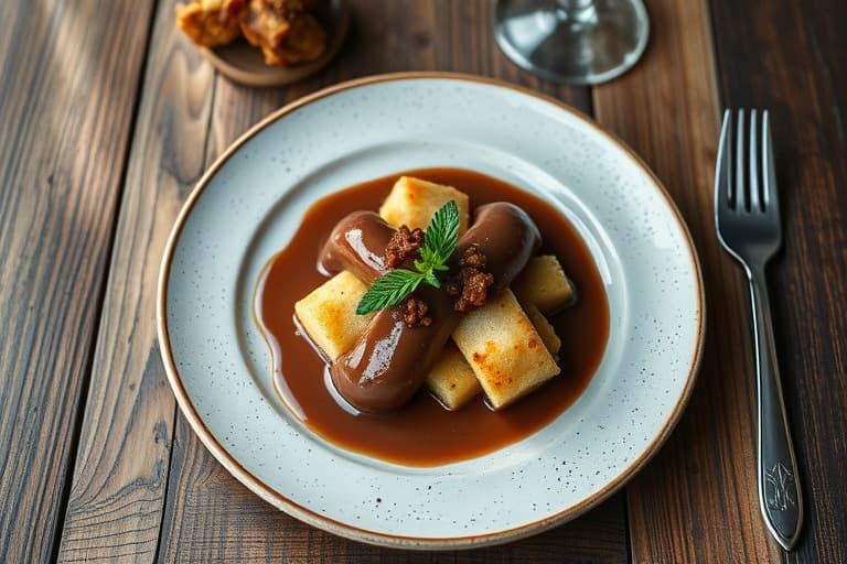 Gammeldags mocha varm sjokoladesaus