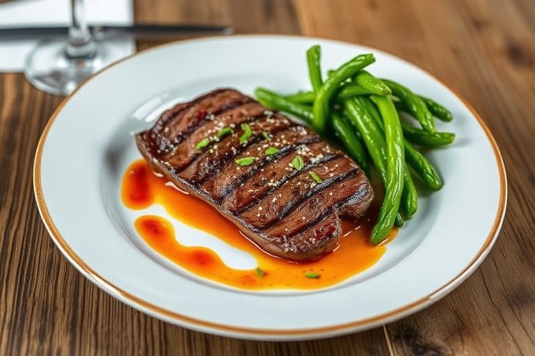 Grillet ribeye med paprika vinaigrette