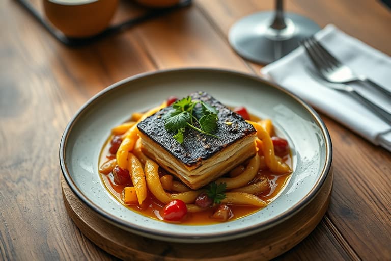 Biff på varm stein med vill urtesmør