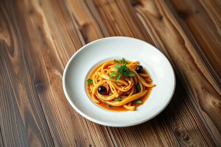 Enkel grønnsaks- og rekerwok med udon