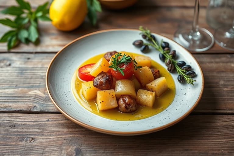 Torsk med poteter og syltet sitronrelish