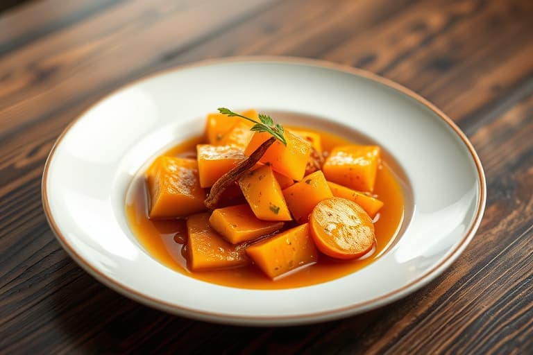 Papaya i kanel-sirup