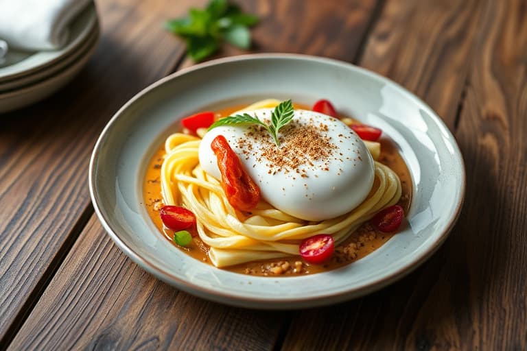 Mandelterte med steinfrukt og lime-meringue