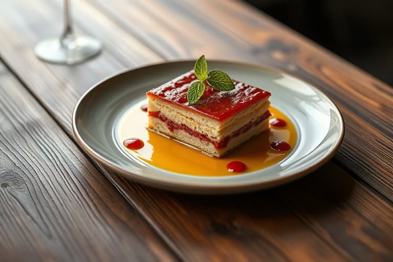 Opp-ned karamell- og eplekake med rømme