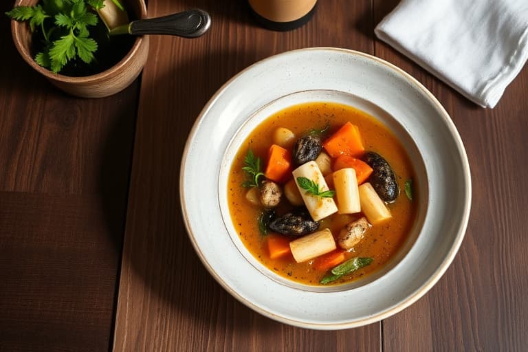 Kremet blomkål- og stiltonsuppe