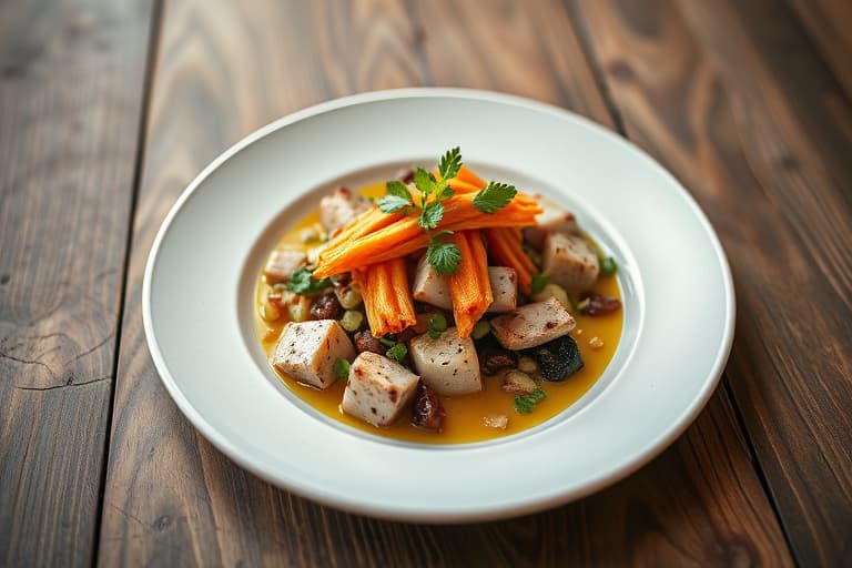 Endive med røkt ørret og urtet kremost