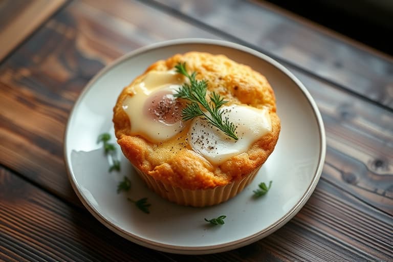 Muffins med maisbrød og lønnesmør