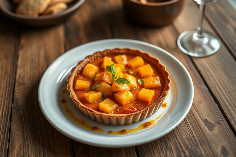 Butternut squash-tart med stekt salvie