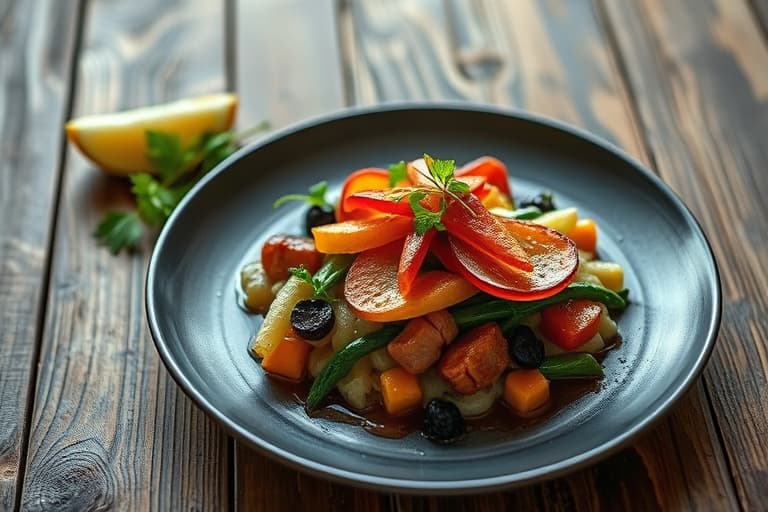 Kaukasus-inspirert langtidsstekt svinekam