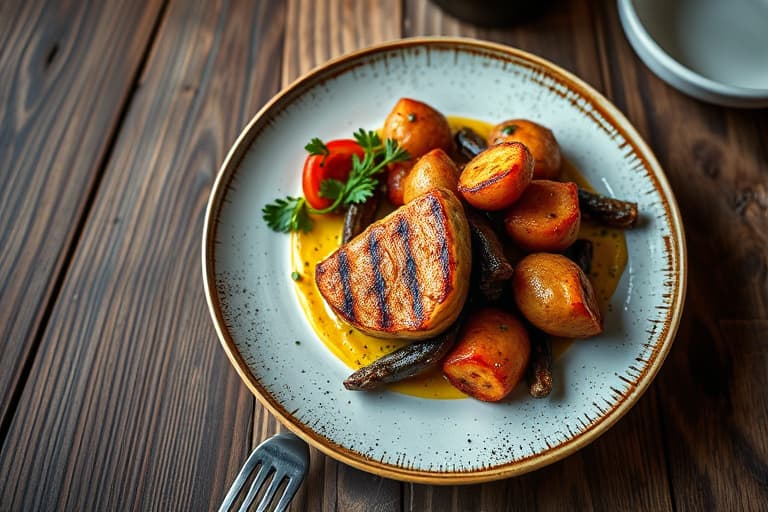 Grillede gressløkspoteter