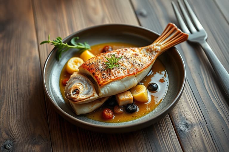 Alfred Portale's røde snapper med poteter og løk