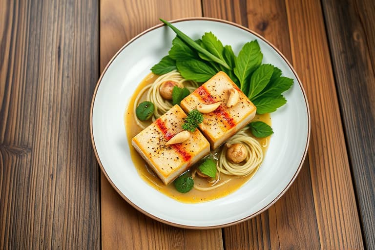 Grønne bønner med ingefær og cashewnøtter