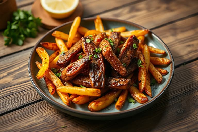 Jerk-kylling på plantainchips