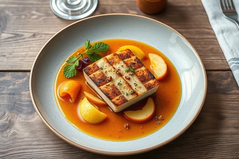 Grillet kylling og svinekjøtt med appelsin- og spisskummen-glaze