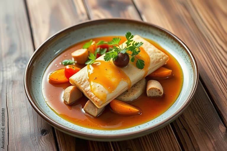 Indrefilet av storfe med geitostsaus