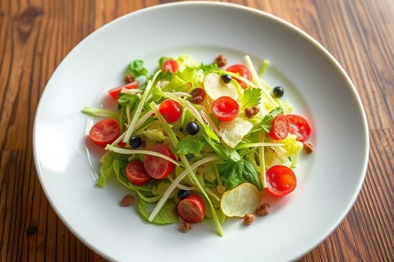 Frisée- og Bibb-salat med reddiker og vårløk