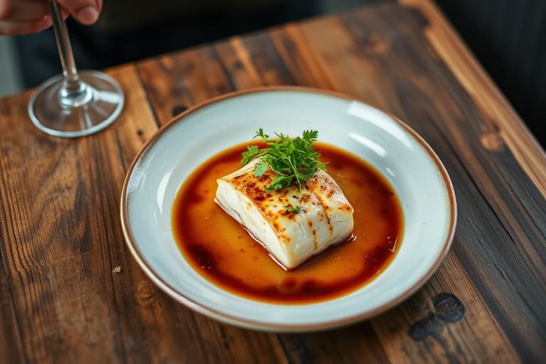 Laks med lønnesirup- og soyaglasur