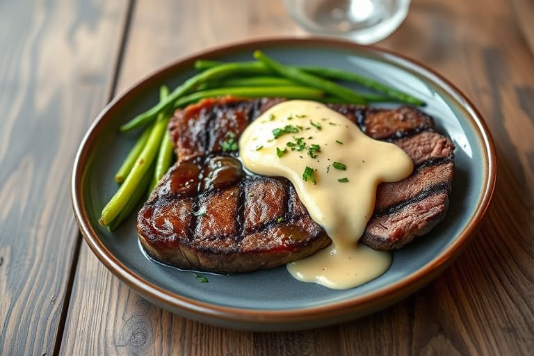 Kansas City-steak med hummer Béarnaise-saus