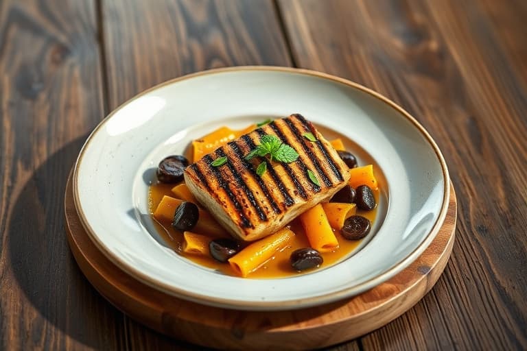 Grillede lammekoteletter med porcini-sennep