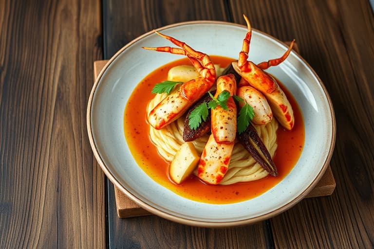 Krabbekaker med kremet chilisaus