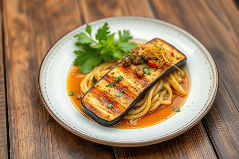 Grillet marinerte aubergine