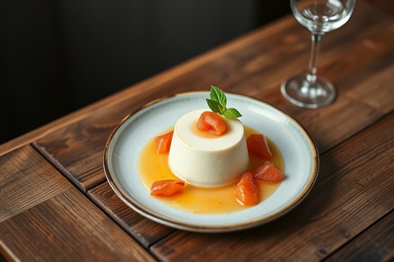 Kaffir-limemousse med honningmelonvann