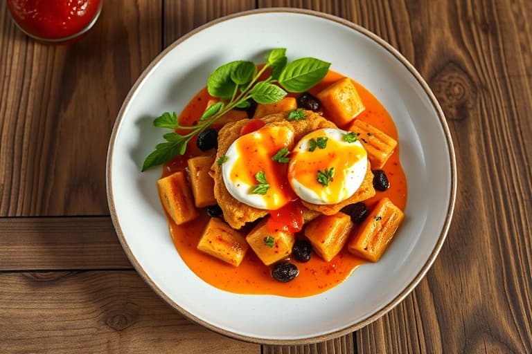 Marokkansk-inspirert grønnsaksgryte med harissa-yoghurtsaus